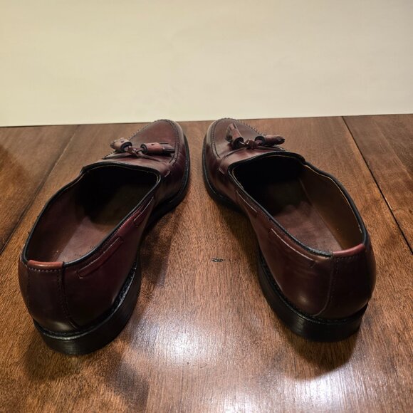 ALLEN EDMONDS Grayson Tassel Loafers Burgundy Leather Size 9 1/2A Made in USA - Picture 11 of 13